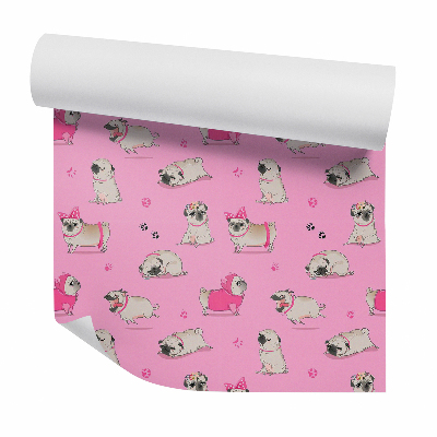 Samolepící tapeta Psí mopy v oblečení