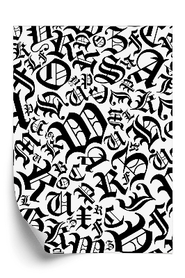 Tapeta Vzor abecedy v gotickém stylu