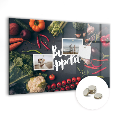 Magnetická tabule na zeď Dobrou chuť, zelenina