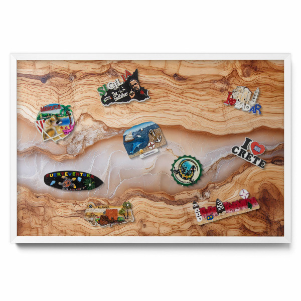 Tabule na magnety z cest Struktura dřeva s pryskyřicí