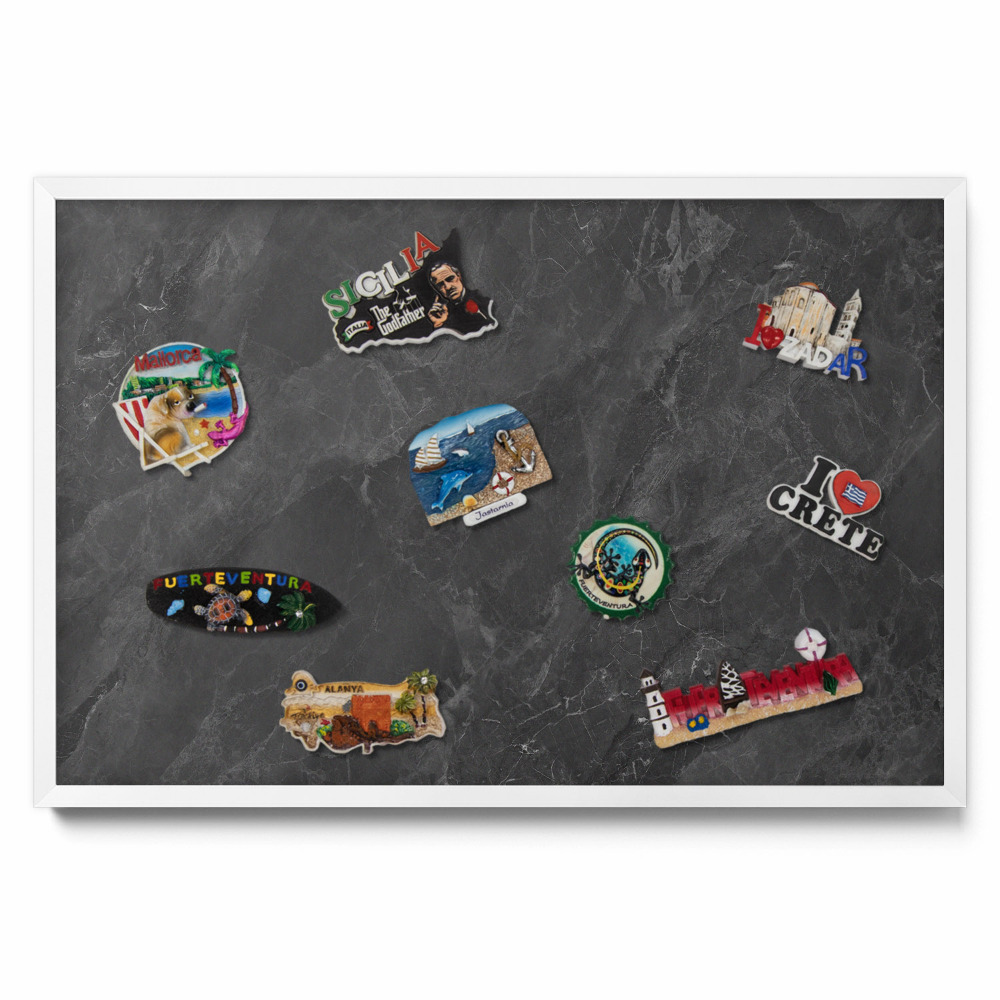 Nástěnka na magnety Struktura tmavého kamene