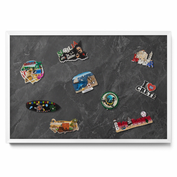 Nástěnka na magnety Struktura tmavého kamene