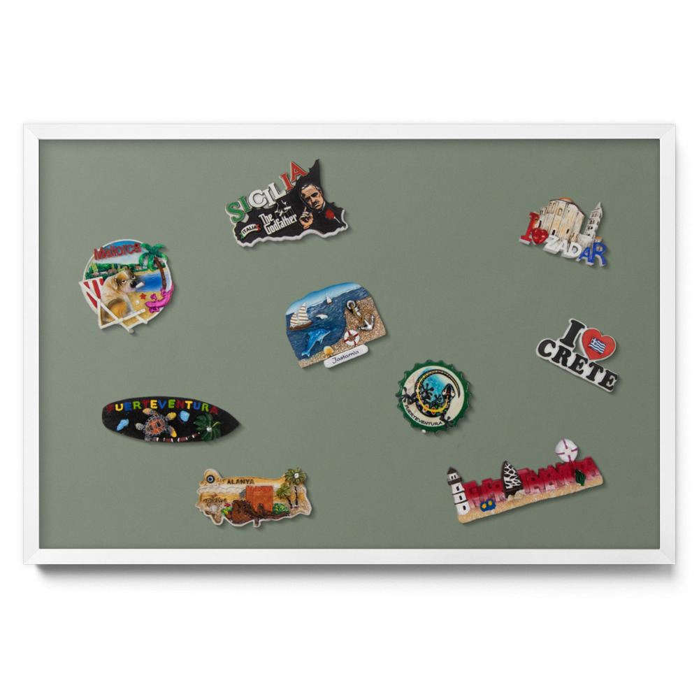 Magnetická tabule na magnety Olivová barva