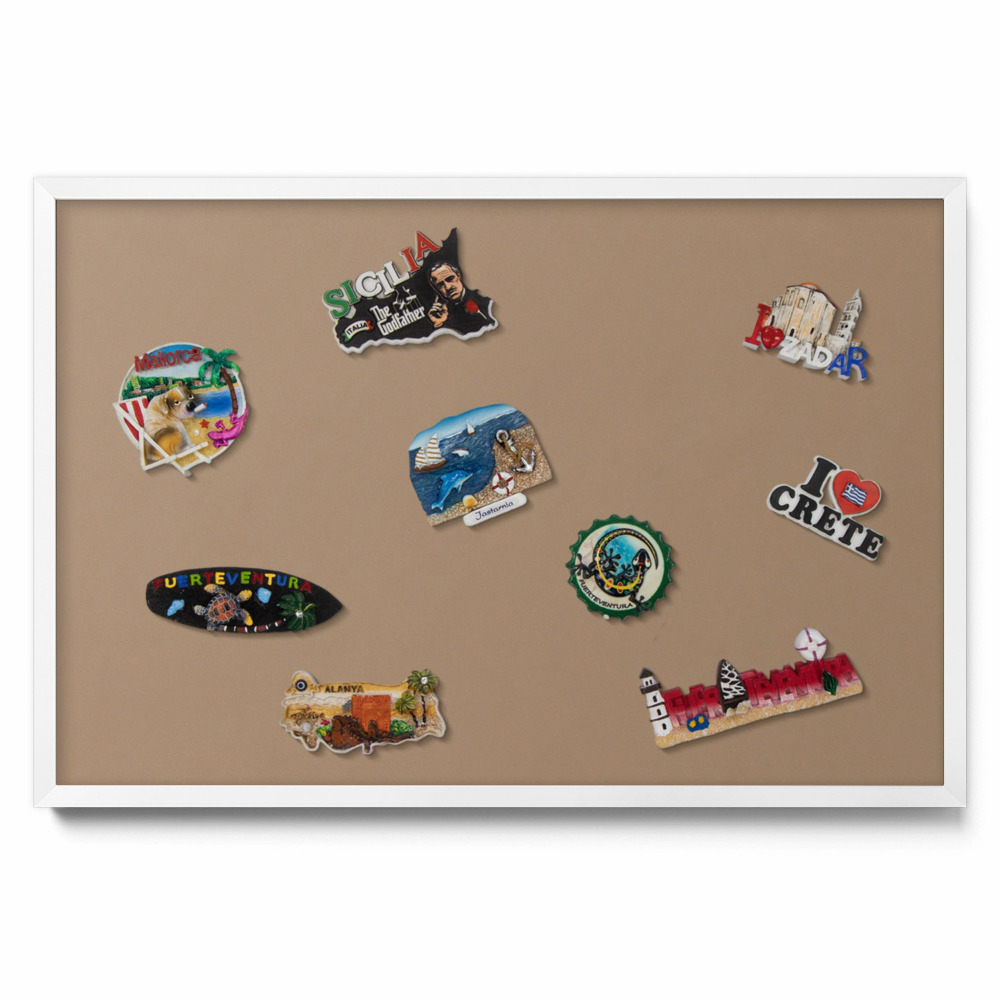 Nástěnka na magnety Světle hnědá barva