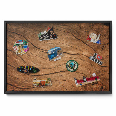 Plechová tabule na magnety Textura prasklého dřeva