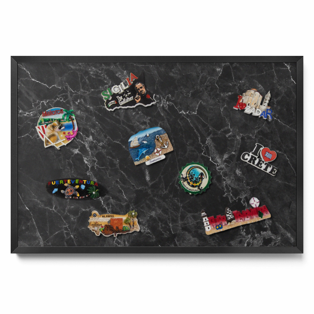 Tabule na magnety na zeď Elegantní černý mramor