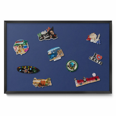 Plechová tabule na magnety Tmavě modrá barva