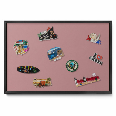 Tabule na magnety v rámu Pastelově růžová barva