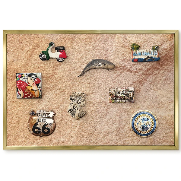 Magnetická tabule na ledničku s texturou přírodního kamene