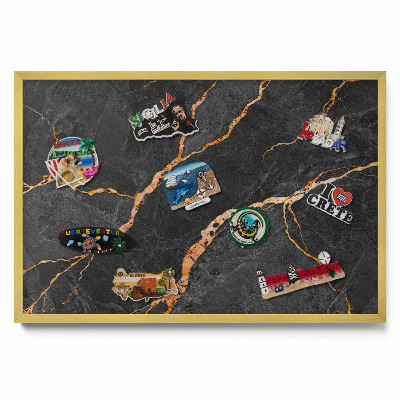 Tabule na magnety z dovolené Zdobený tmavý mramor