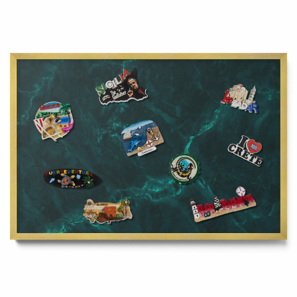 Kovová tabule na magnety Lahvově zelený mramor