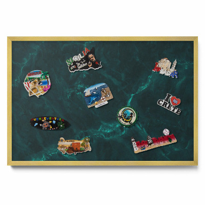 Kovová tabule na magnety Lahvově zelený mramor