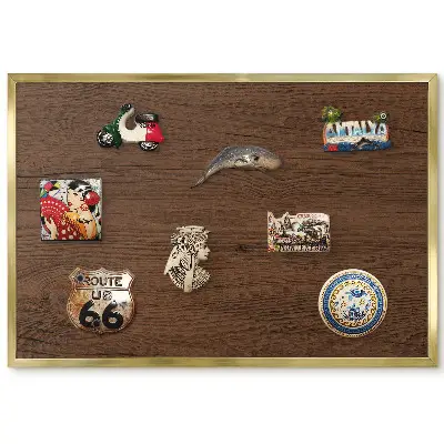 Magnetická tabule na ledničku Teplé dřevo s výraznou texturou