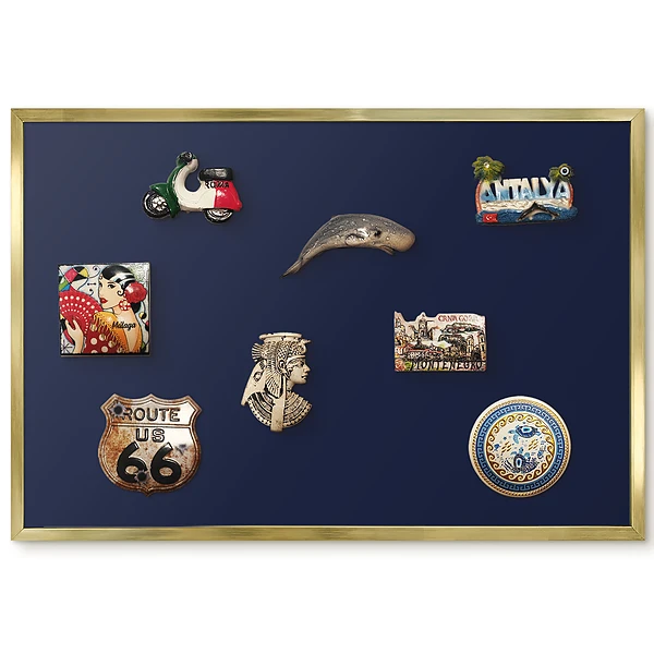 Magnetická tabule na ledničku v tmavě modré barvě