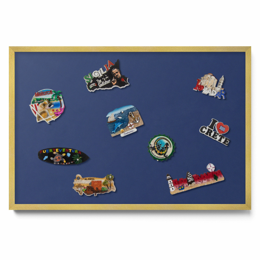 Plechová tabule na magnety Tmavě modrá barva