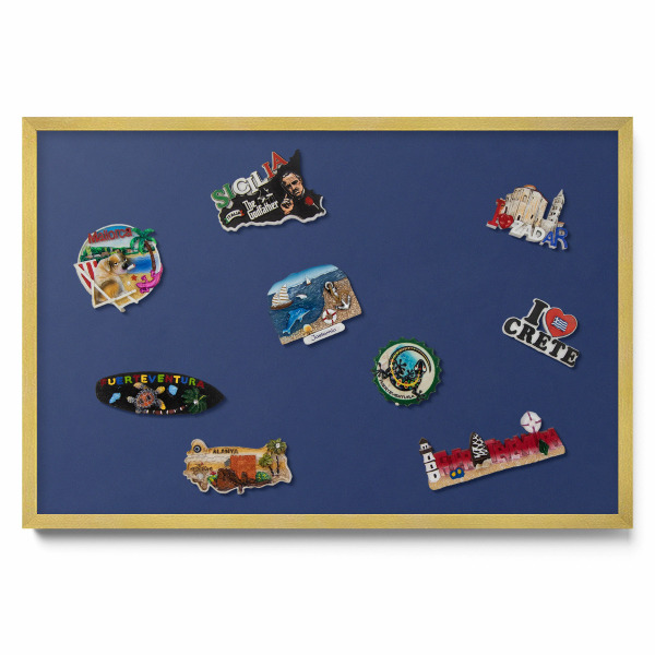 Plechová tabule na magnety Tmavě modrá barva