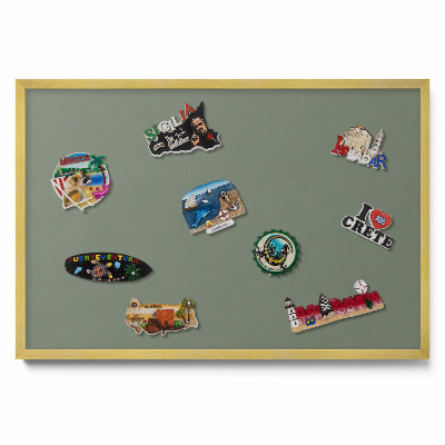 Plechová tabule na magnety Olivová barva