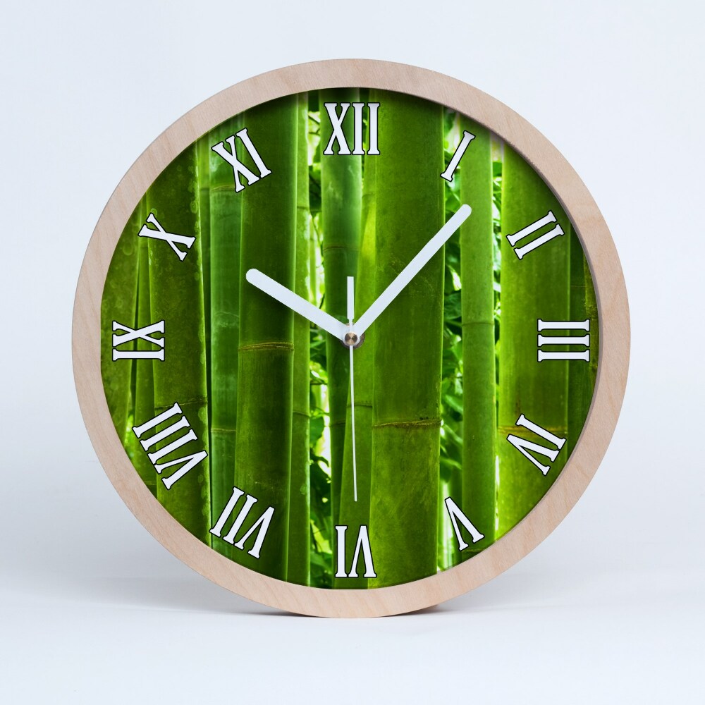 Nástěnné dřevěné hodiny Bambus