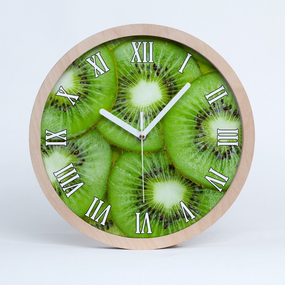 Nástěnné dřevěné hodiny Kiwi
