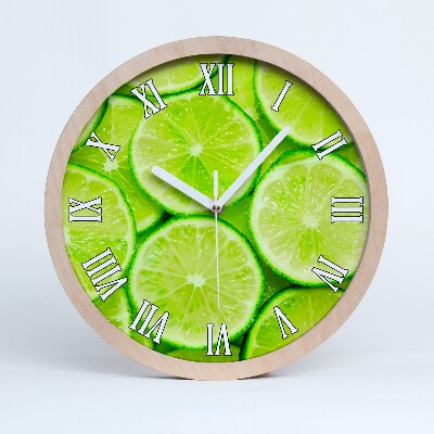 Dřevěné hodiny nástěnné Limety