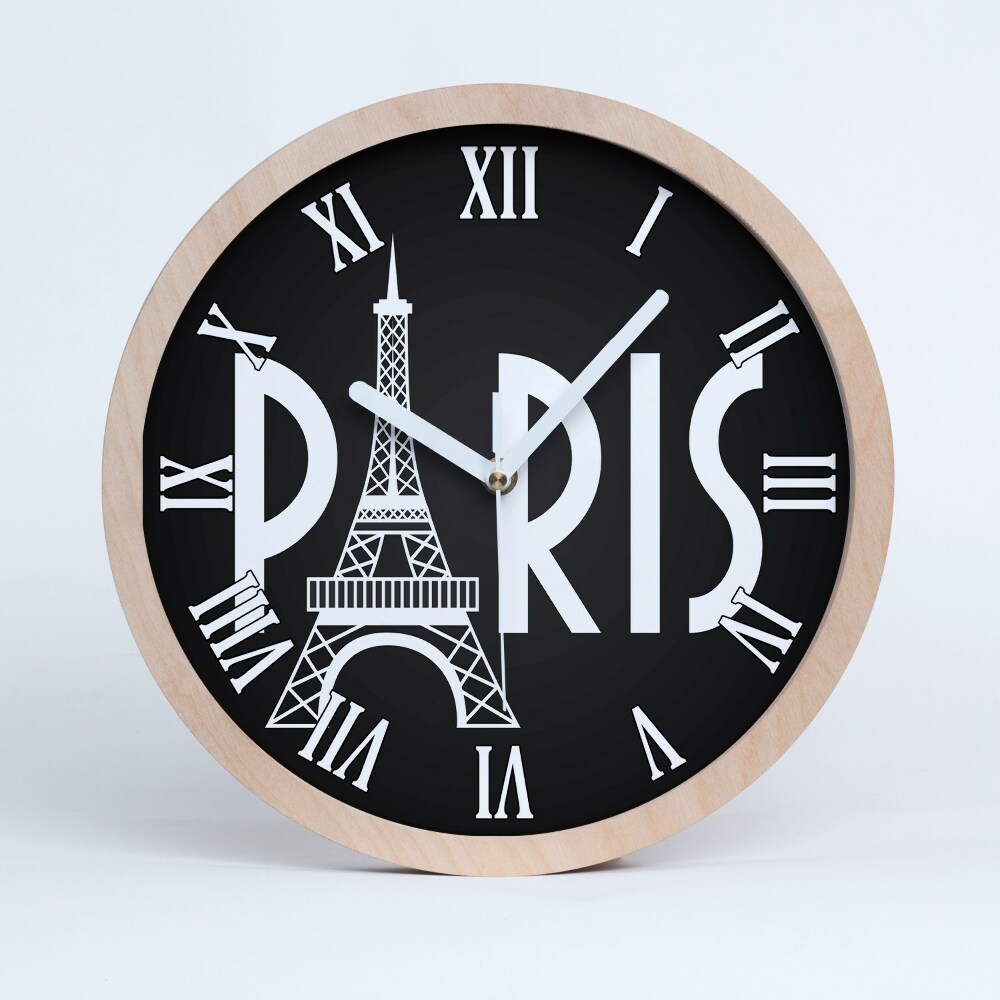 Dřevěne hodiny Paris