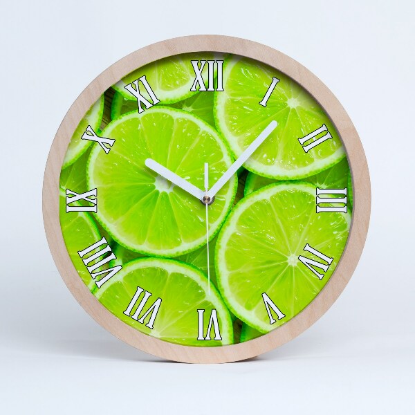 Nástěnné dřevěné hodiny Limety
