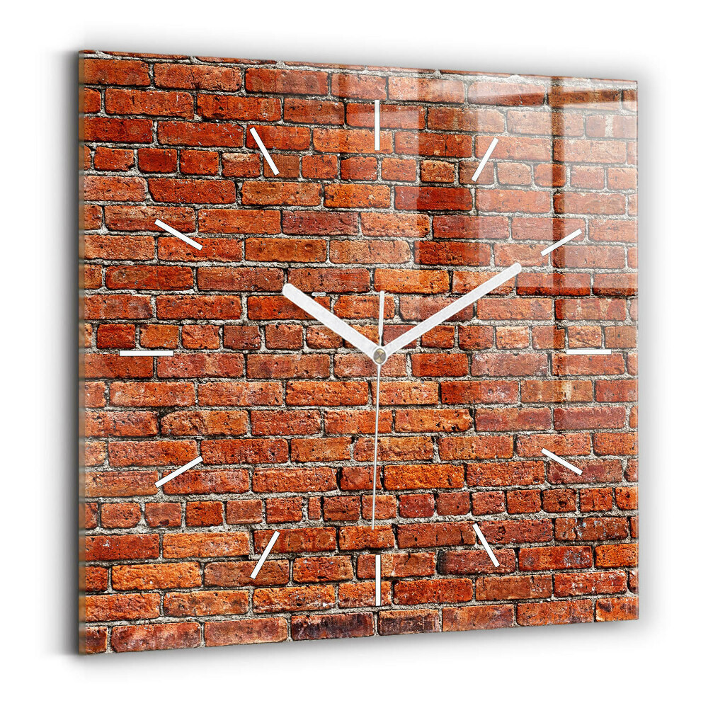 Skleněné hodiny čtvercový Stará cihlová zeď