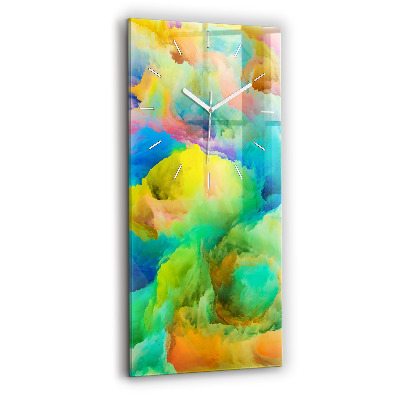 Vertikální nástěnné hodiny Fraktální textura