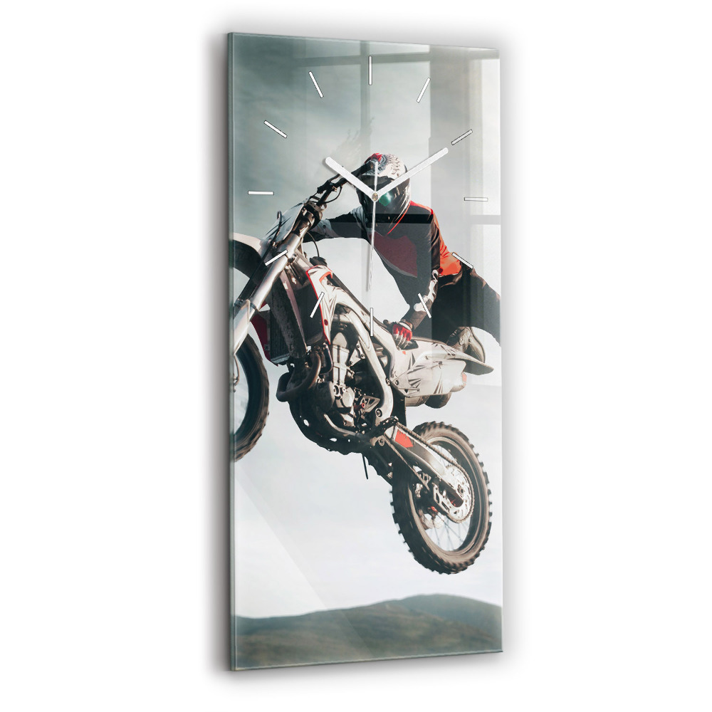 Vertikální nástěnné hodiny Adrenalinový styl na motorce