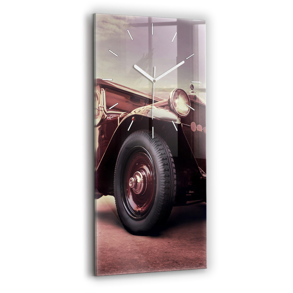 Vertikální nástěnné hodiny Historické auto