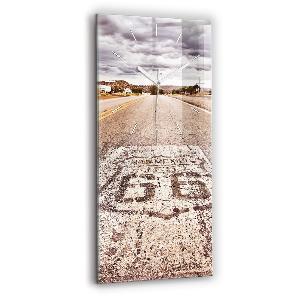Vertikální nástěnné hodiny Silnice Route 66 USA