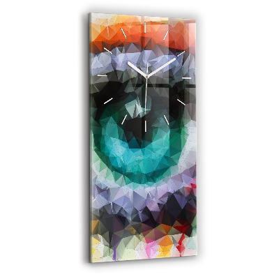 Vertikální nástěnné hodiny Barevné lidské oko