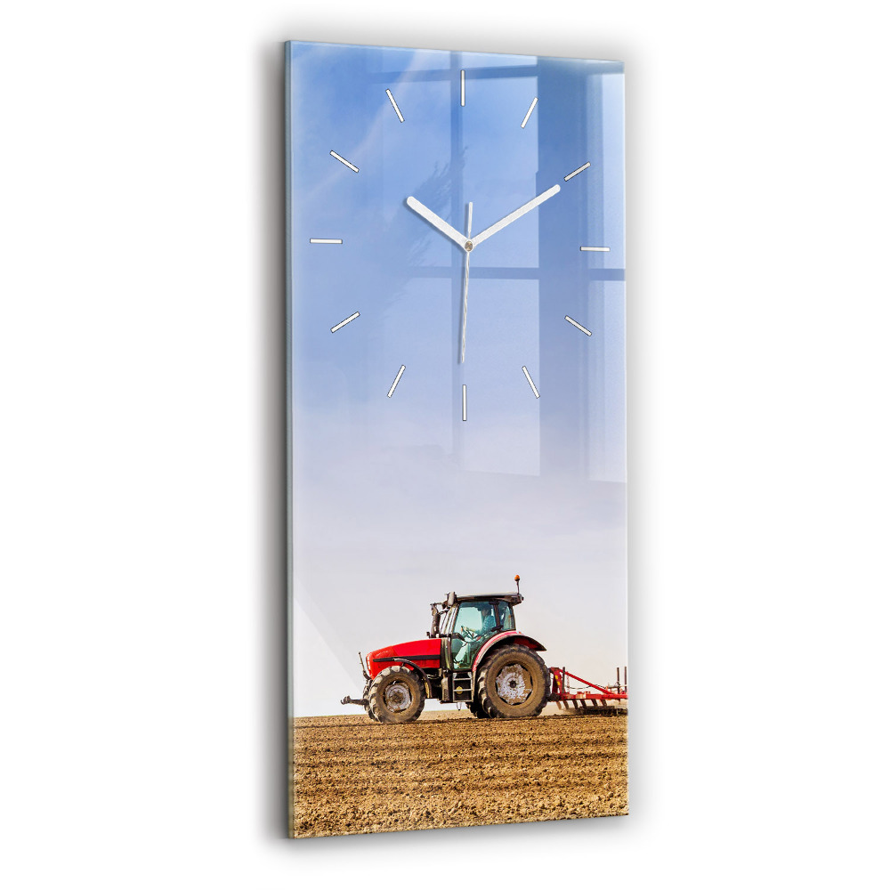 Vertikální nástěnné hodiny Farmář v traktoru