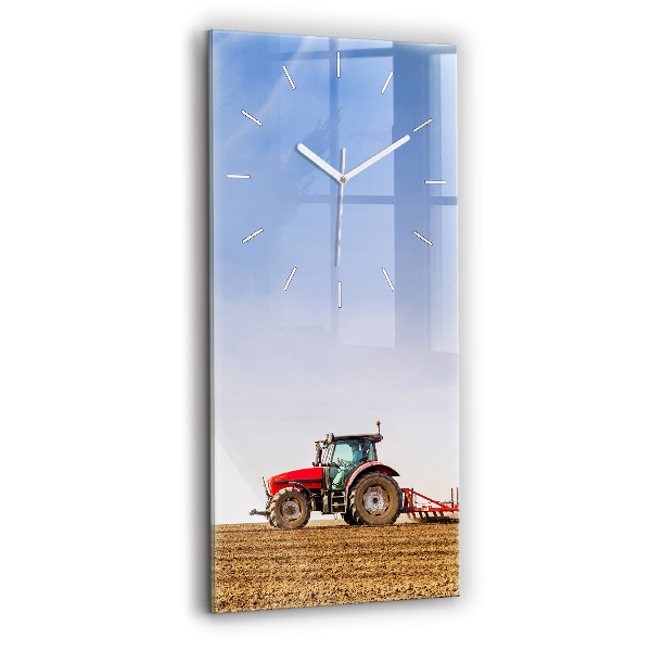 Vertikální nástěnné hodiny Farmář v traktoru