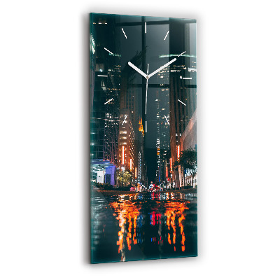 Vertikální hodiny na skle Hotel Hilton v Houstonu