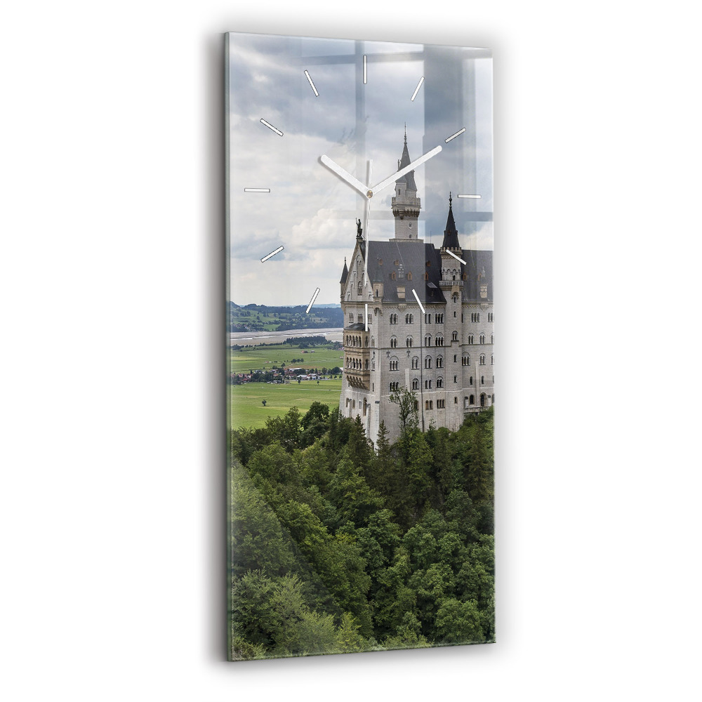 Vertikální nástěnné hodiny Zámek Neuschwanstein