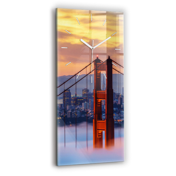 Vertikální nástěnné hodiny Most v San Franciscu