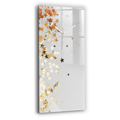 Vertikální nástěnné hodiny Hvězdy na světlém pozadí