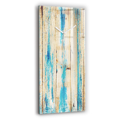 Vertikální nástěnné hodiny Poškrábané dřevo