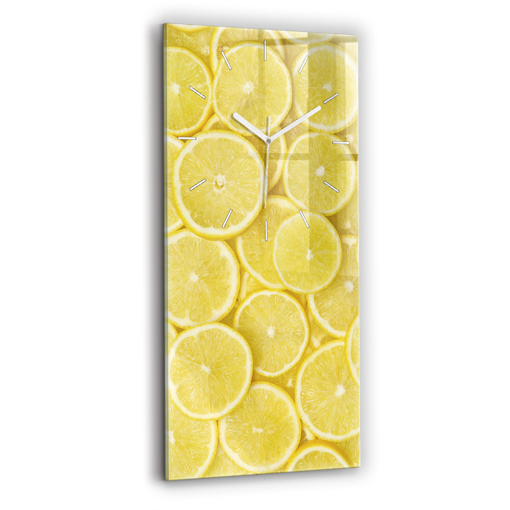 Vertikální nástěnné hodiny Plátky citronu
