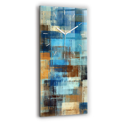 Vertikální nástěnné hodiny Barevné pozadí - abstrakce