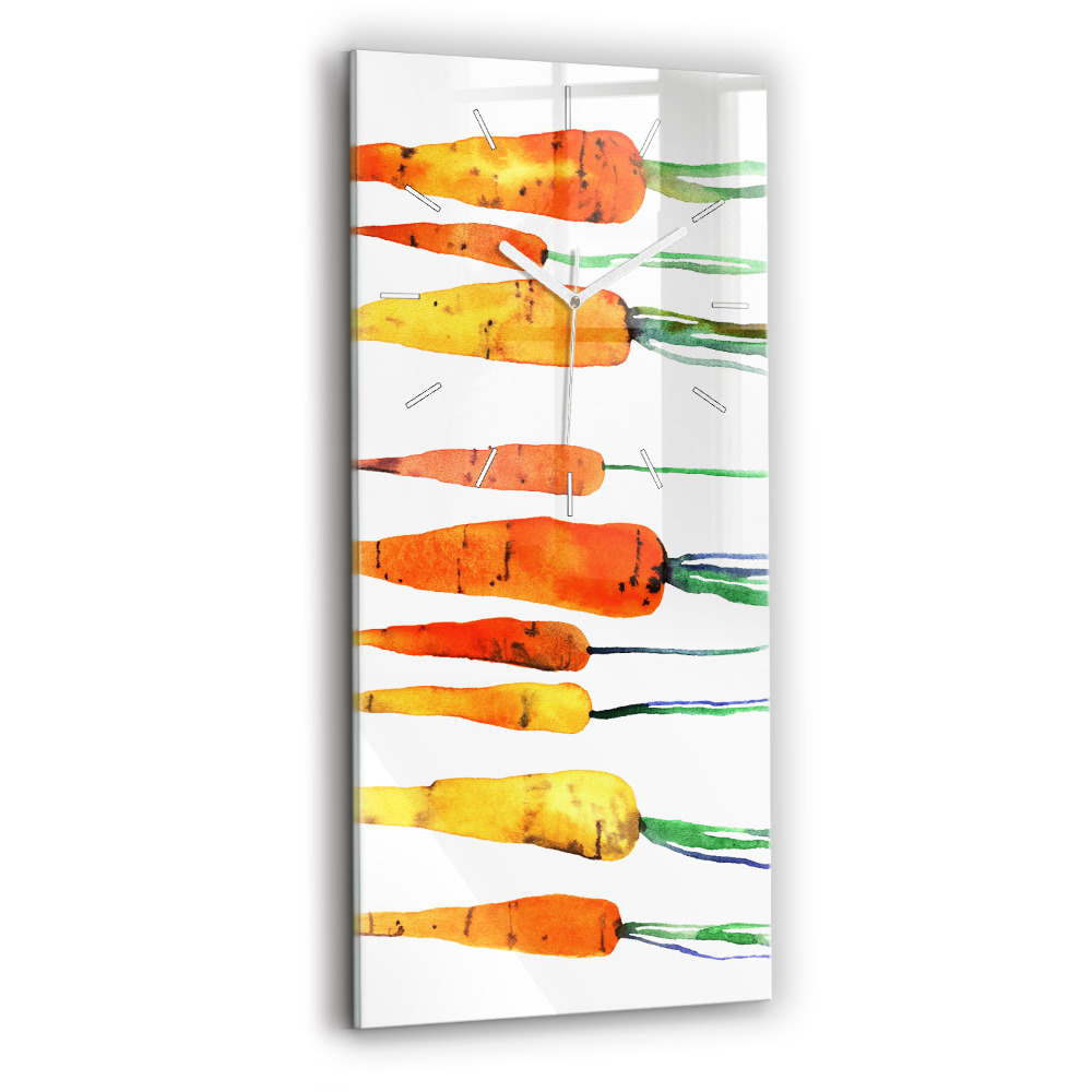 Vertikální nástěnné hodiny Ilustrace mrkve