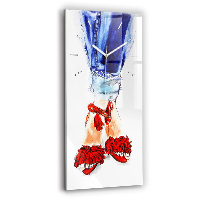 Vertikální hodiny na skle Dámské odznaky