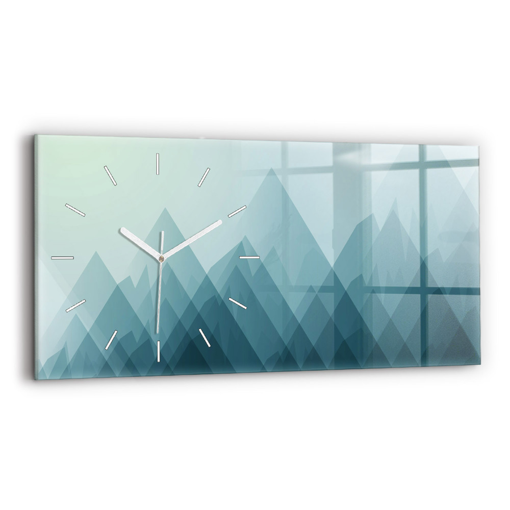 Horizontální nástěnné hodiny Geometrické obrazce