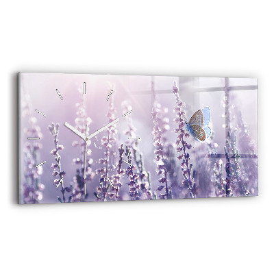 Horizontální nástěnné hodiny Abstrakce