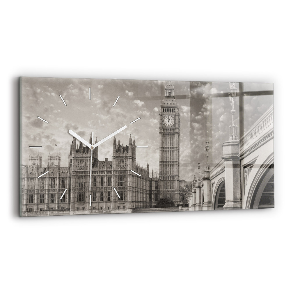 Horizontální nástěnné hodiny Londýn Anglie Big Ben