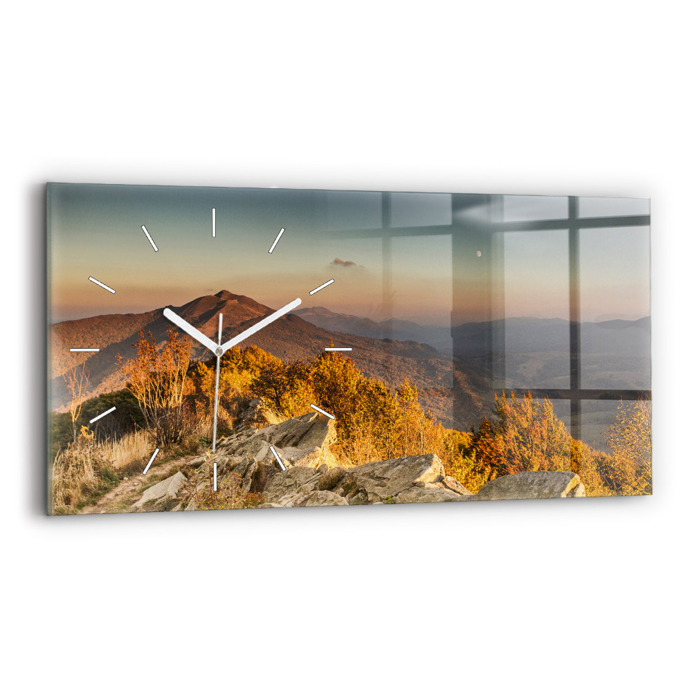 Horizontální nástěnné hodiny Bieszczady