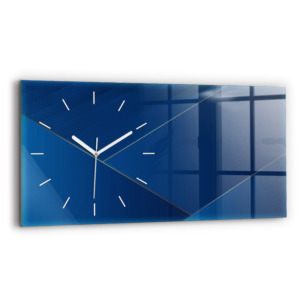 Horizontální skleněné hodiny nástěnné Ornamentální abstrakce