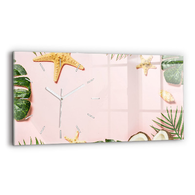 Horizontální nástěnné hodiny Letní nálada