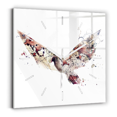 Hodiny na skle čtvercové Abstraktní pohled